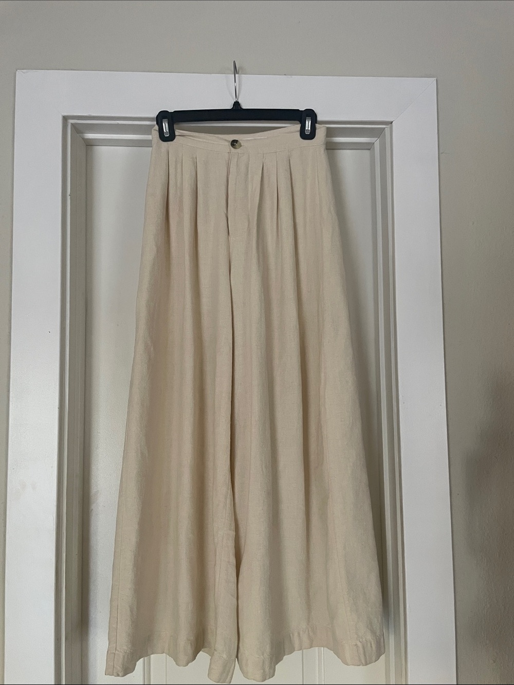 Doen Wide Leg Linen Pants — Cream